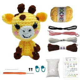 Fio de tricô de algodão Agulhas Ganchos Boneca de pelúcia Ferramenta animal, Material Bag, Conjunto completo DIY, Crochê de mão para adultos Brinquedo fofo - Image 4