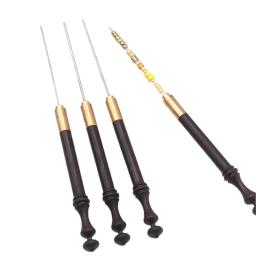 Bordado Crochet Ganchos Agulha, Cabo de madeira, Beading Ganchos para Costura, Beading, 0.6mm, + 0.8mm, + 1.0mm, + 1.2mm, Drop Ship - Image 2