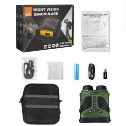 Binóculos Zoom Digital com Câmera Embutida, 8X, Câmera de Caça, Foto HD e Vídeo, Dispositivo Infravermelho Noturno, Bateria 2500mAh, DT39 - Image 4