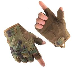 Luvas táticas sem dedos dos homens ao ar livre luvas de meio dedo airsoft caça combate equitação caminhadas tiro luva de meio dedo - Image 1