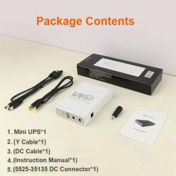 Fonte de Alimentação Ininterrupta, Mini UPS Router, Adaptador Cat Óptico, Fonte de Alimentação Backup, DC, Plug UE, 38 Wh, 10400mAh, 5V, 9V, 12V - Image 5