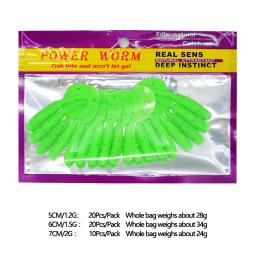 Gobygo 50-70mm 1.2-2g cauda longa isca macia silicone com cheiro de sal vermes isca de pesca biônico wobblers pique pesca baixo swimbait - Image 3
