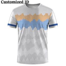 T-shirt de fitness rápida personalizável, roupa desportiva masculina, respirável, casual, ao ar livre, fitness, treino, verão, novo, 2023 - Image 5