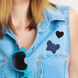 Jeans auto-adesivo remendo diy reparação calças joelho camisa applique vestuário costura acessório para denim tecido jeans emblemas remendos - Image 4