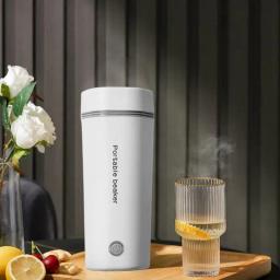 Aquecimento rápido carro xícara de chá viagem 450ml 12v 24v chaleira térmica elétrica portátil garrafa de água carro eletrodomésticos elétricos - Image 5