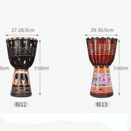 12/13 Polegada Madeira Goatskin Mão Tambor Tradicional Africano Djembe Percussão Círculo Instrumento Para Crianças Iniciantes - Image 3