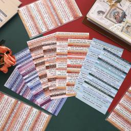 Vintage Simples Inglês Coleção Adesivos, DIY Jornal Scrapbooking Colagem Decoração, Telefone Artigos de papelaria, 406Pcs - Image 2