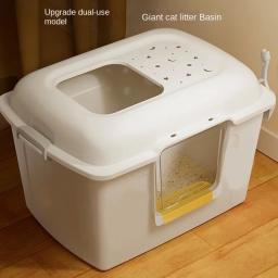 Super Grande Dupla Finalidade Lixo De Gato Bacia Cat WC Cat Suprimentos Aberto Anti Salpicos Extra Grande Excremento Drop-shipping - Image 2