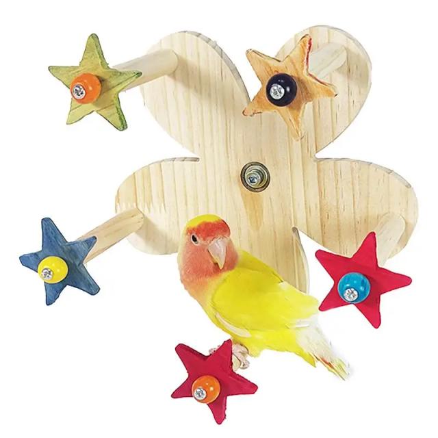 Roda Giratória Portátil para Papagaios - Brinquedo de Poleiro com Acessórios para Atração e Diversão em Gaiolas de Pássaros