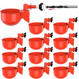 Alimentador De Água De Frango Com Enchimento Automático, Tigela De Beber De Aves, Patos De Pintainho Aves e Perus, Copos Grandes, 12PCs - Image 1