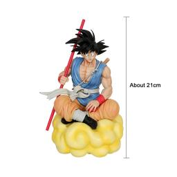Anime dragon ball z son goku figuras de ação gk com nuvem boneca dos desenhos animados 21cm estátua pvc coleção modelo brinquedo presente para amigo - Image 2