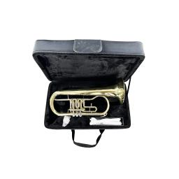 SEASOUND-profissional BB Tom Flugelhorn, giratório pistão latão trompete, instrumento de sopro, superfície do ouro, JYFG411, OEM - Image 4