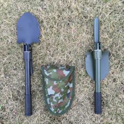 Pá dobrável portátil para exterior, aço inoxidável, portátil, quatro em 1, ferramentas para acampar, sobrevivência - Image 3