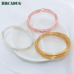 Fio de Cobre para Fazer Jóias, Ouro 14K e Prata Banhado, Fio De Metal De Latão, Acessórios DIY, Suprimentos, Artesanato De Rosca, 5 Metros - Image 2