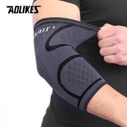 Aolikes-cotoveleira respirável para basquete, futebol, esportes, suporte para cotovelo, cotoveleira, suporte elástico, 1 peça - Image 1