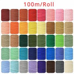 Fio De Palha De Raffia Natural para Tricô, Linhas De Papel, DIY Handmade Sunhat, Material Do Saco De Praia, Material De Tricô, 100m por Rolo - Image 1