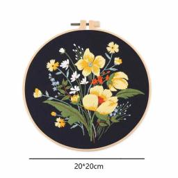 3D Kits De Bordados De Flor, Bordados DIY, Paisagem, Kits De Costura, Hoop Art, Bordado - Image 6