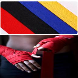 Bandagem de boxe envoltória de algodão, 2.5m/5m, tiras esportivas, taekwondo, luvas de mão, envoltório de combate, cinto de proteção, bandagens de boxe para homens e mulheres - Image 4