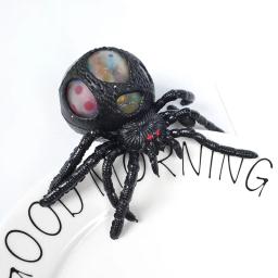 Black Spider Squeeze Toy para Crianças, Horror Colorido, Anti Stress Ball, Brinquedos de Descompressão Adultos, Presente de Halloween, 1Pc - Image 3