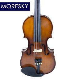 Moresky Natural Spruce madeira violino com caso, 1/2 Bege Side - Image 1