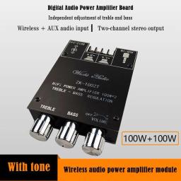 Amplificador Estéreo Compatível Bluetooth, Kit Módulo de Áudio, HIFI, 2.0 Channel, ZK-1002T, ZK-502T, ZK-MT21, ZK-TB21, ZK-502L, ZK-502MT, - Image 2