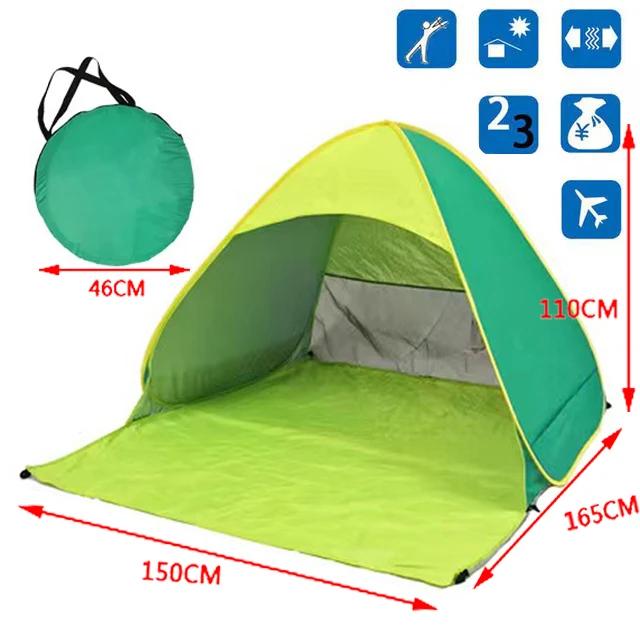 Tenda Ultraleve Portátil com Camada Única e Revestimento Anti-UV para Atividades ao Ar Livre, Praia e Pesca com Proteção UV 50+