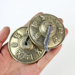 Himalayan tingsha sino nepalês cobre címbalo carrilhão instrumento de percussão de bronze feito em meditação tradicional artesanato sino - Image 5