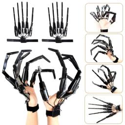 Luvas flexíveis e flexíveis para crianças e adultos, acessórios garra fantasma, modelo de mão, fantasia de festa, engraçado, complicado, 1 par, 1 par - Image 1