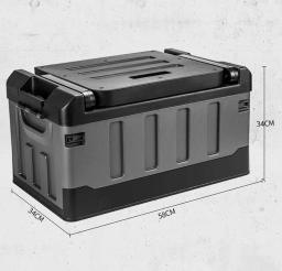 Portátil Outdoor Camping Caixa de armazenamento, Grande capacidade, Caixa dobrável do carro, Caixa de armazenamento multifuncional, Bin Seat, 60l - Image 6