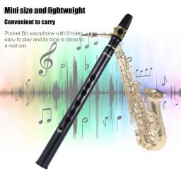 Ammoon-Mini bolso Bb saxofone, Sax, ABS com Alto bocais, Reed Bolsa de Transporte, instrumento de sopro, saxofone Acessórios, 10pcs - Image 5