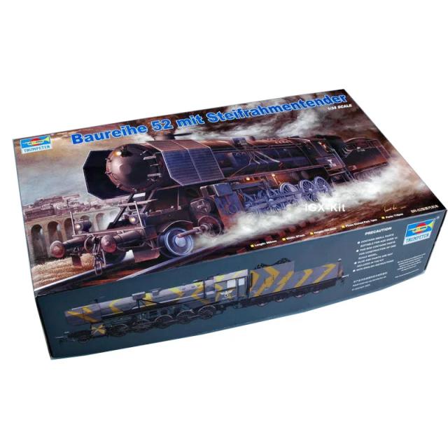 Kit de Montagem de Locomotiva a Vapor para Crianças - Trem Colecionável República Alemã 1:35 Trumpeter Br52
