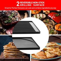 Grelha elétrica interna para mesa de raclette, grelha coreana para churrasco, removível 2 em 1, placa antiaderente, aquecimento rápido, 8 panelas de derretimento de queijo - Image 6