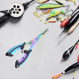 Alicate de pesca multifuncional, cortador de linha de aço inoxidável, abridor de anel dividido portátil, ferramenta de pesca, 1 peça - Image 4