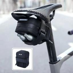 Mini saco de sela da bicicleta mtb estrada portátil leve assento cauda sacos compacto ciclismo sacos armazenamento traseiro acessórios da bicicleta - Image 1