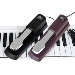 Teclado acessórios de piano eletrônico piano sustentar pedal 6.35mm plug eletrônico órgão midi teclados pianos - Image 1