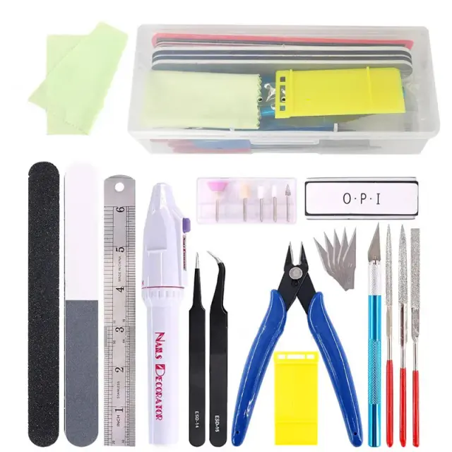 Kit Completo de Ferramentas Profissionais para Construção de Modelos - 24 Peças Essenciais para Hobbyistas e DIY