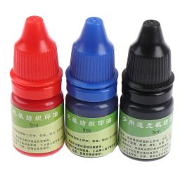 Tinta de impressão têxtil, impermeável, tinta especial para estudantes, carimbo infantil, preto vermelho e azul, 5ml - Image 5