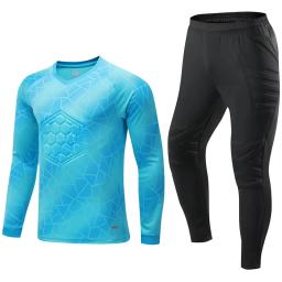 Uniforme de goleiro de futebol para homens e crianças, manga comprida, esponja protetora, camisa e calças de futebol, 2023 - Image 3