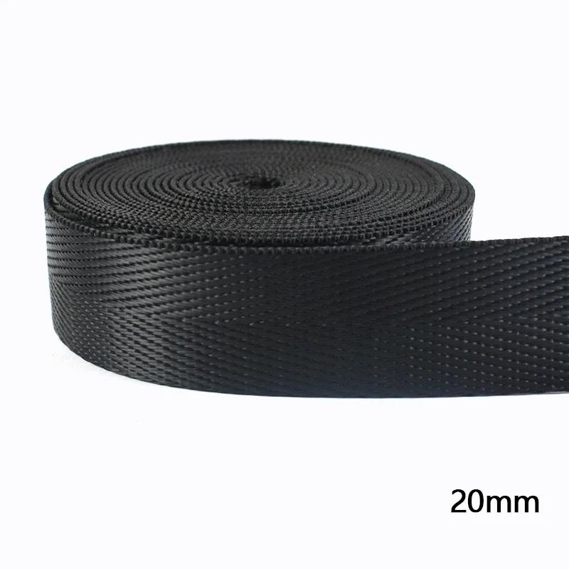 5 metros 20-50mm náilon preto webbing fita decorativa saco mochila cinta cinto de segurança fita diy material de costura acessórios - Image 1