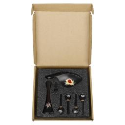 Instrumento de corda parte para acessórios de violino, Pull Chord Plate, Chord Shaft, cauda do prego, resto bochecha, 4 4-3-4, 4pcs - Image 3