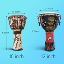 10 12 Polegada djembe tambor africano portátil de viagem tambores africanos iniciante goblet mão tambor percussão instrumento crianças presente adulto - Image 6
