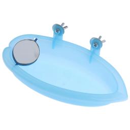 Banheira de aves com espelho para aves, pequeno e oval, acessórios para gaiola de animais de estimação, papagaio, chuveiro, banho, suprimentos de banho, caixa de equilíbrio - Image 5