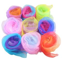 Dança e malabarismo toalhas doces colorido ginásio toalha dança prática gaze cachecol chiffon 13 cores - Image 2