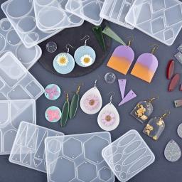 Molde De Silicone Geométrico para Fazer Jóias DIY, Brinco, Pingente, Cristal, Resina Epóxi Moldes, Chaveiro, Colar, Encantos - Image 5