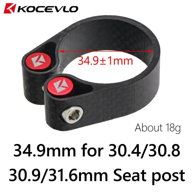 Kocevlo Braçadeira Selim Fibra Carbono 3K MTB Leve 18g