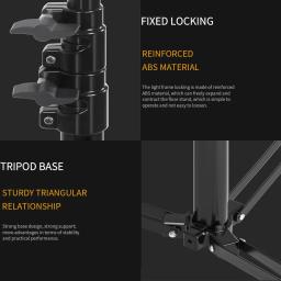 Suporte leve dobrável para softbox, led, tela plana, lâmpada de anel selfie, resistente, moldura leve, todo o metal, fotografia, 2,88 m - Image 4