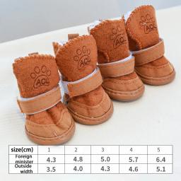Novo cão de estimação quente gato sapatos de inverno para cães antiderrapante botas de neve do cão chihuahua shih tzu sapato melhor venda 2022 produtos sapatos para cães - Image 2