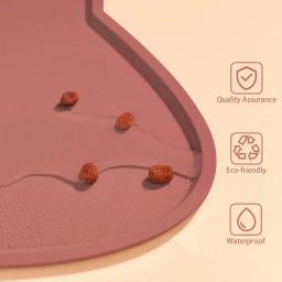 Tapete antiderrapante de silicone para animais de estimação, esteiras à prova de vazamento, almofada para cães e gatos, alimentador de gatos, acessórios para animais - Image 2