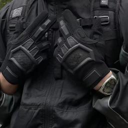 Luvas táticas de dedo completo para homens, equipamento protetor, paintball, airsoft, tiro, combate, antiderrapante, bicicleta - Image 1