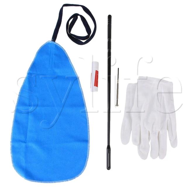 Kit Profissional de Limpeza para Flauta - 5 Peças com Pano Especial para Flautistas